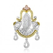 Beautifully Crafted Diamond Pendant Set with Matching Earrings in 18k gold with Certified Diamonds - LPT2229P